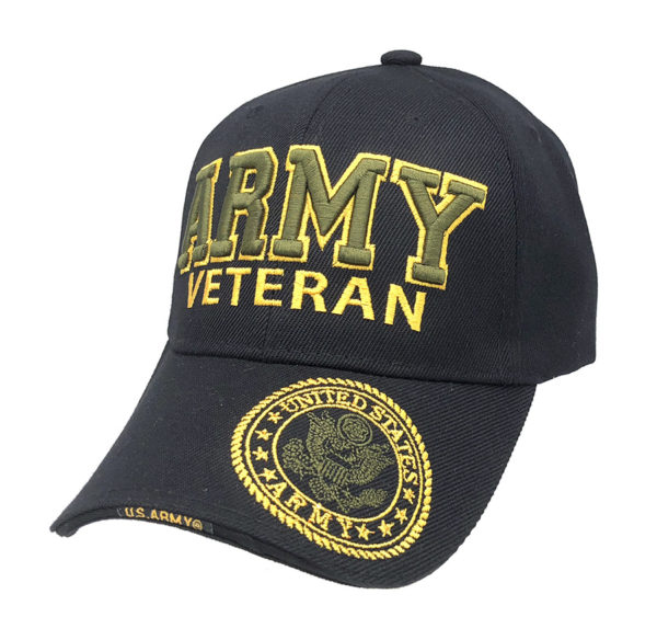 Army Veteran Baseball Cap w/Ribbons