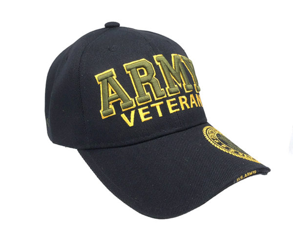 Army Veteran Baseball Cap w/Ribbons - Image 2