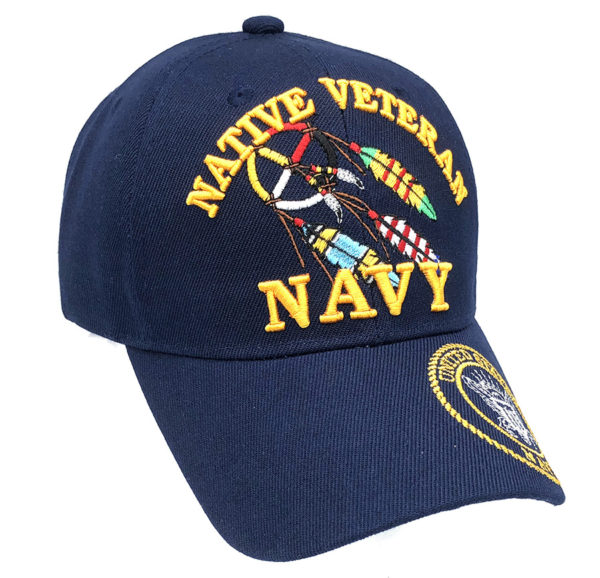 Navy Native Veteran Logo on Bill Mens Cap - Image 2