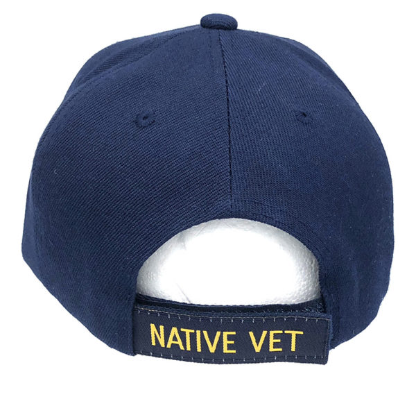 Navy Native Veteran Logo on Bill Mens Cap - Image 3
