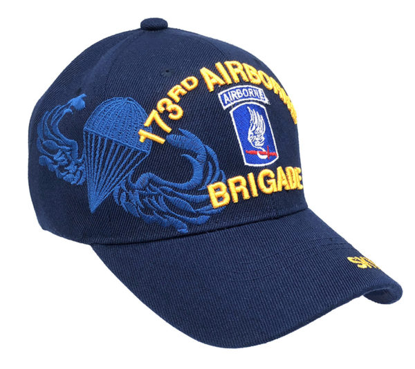 173rd Airborne Brigade Logo on Bill Mens Cap with Sky Soldiers text - Image 2