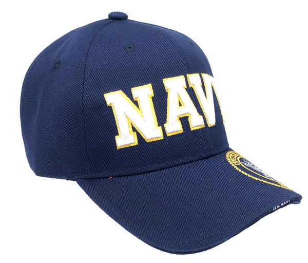 Navy Logo on Bill Mens Cap with back on US Navy - Image 3