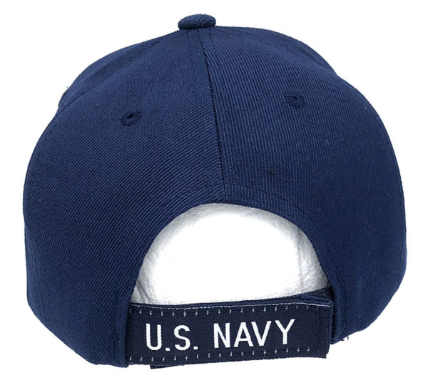 Navy Logo on Bill Mens Cap with back on US Navy - Image 2