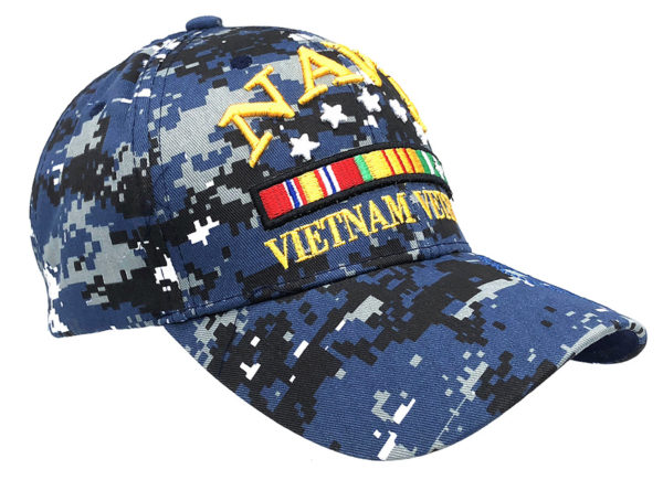 Navy Vietnam Veteran Logo on Bill Mens Cap with back on Veteran - Image 3