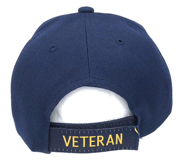 U.S Coast Guard Veteran Logo on Bill Mens Cap with back on Veteran - Image 3