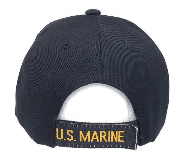 Marine Veteran Logo on Bill Mens Cap with back on US Marine - Image 3