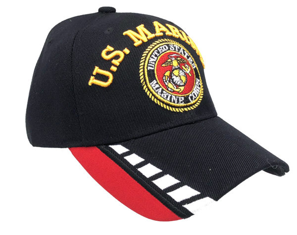 U.S Marine Logo on Bill Mens Cap with back on US Marine - Image 3