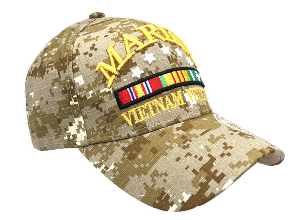 Marine Vietnam Veteran Logo on Bill Mens Cap with back on Veteran - Image 2