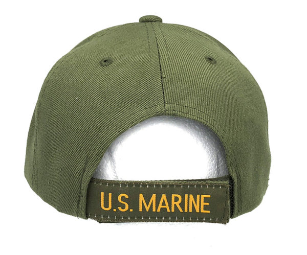 Marine Veteran Logo on Bill Mens Cap with back on US Marine - Image 2