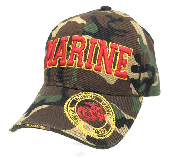 Marine Logo on Bill Mens Cap with back on US Marine