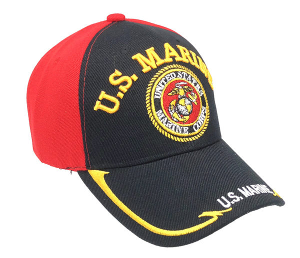U.S Marine Logo on Bill Mens Cap with back on US Marine - Image 2