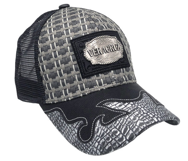 Vewacruz Mexican Eagle Straw Mesh Back Baseball Charro Hat - Image 2