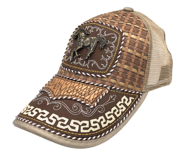 Horse Straw Mesh Back Baseball Charro Hat