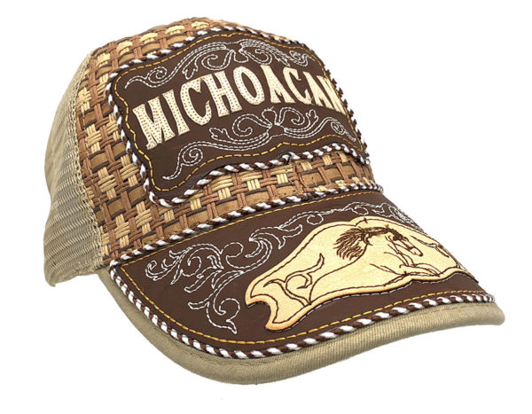 Michocan Straw Mesh Back Baseball Charro Hat - Image 2