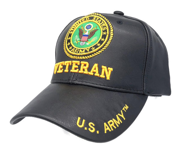 Veteran U.S. Army  Logo on Bill Mens Cap with back on U.S. Army