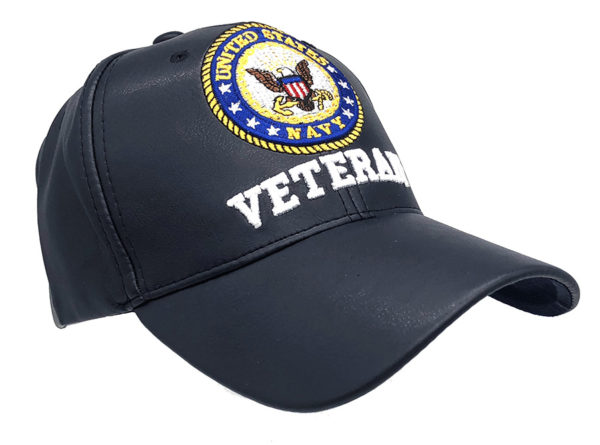 Veteran U.S. Navy  Logo on Bill Mens Cap with back on U.S. Navy - Image 2