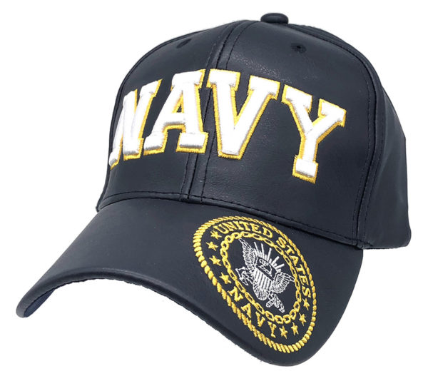 Navy Logo on Bill Mens Cap with back on U.S. Navy