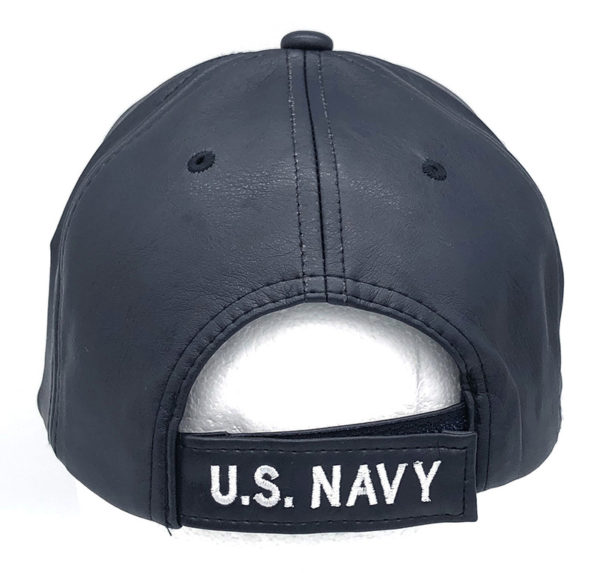 Navy Logo on Bill Mens Cap with back on U.S. Navy - Image 3