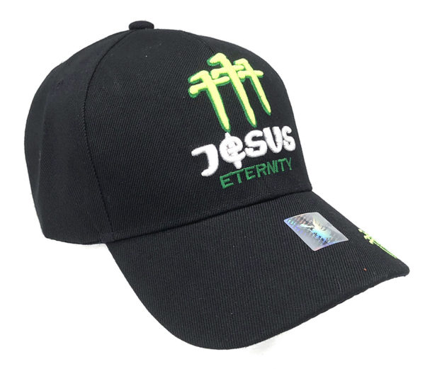Jesus Eternity Logo on Bill Christian Cap with back on Jesus - Image 2