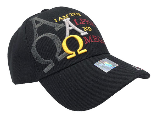 Alpha and Omega Logo on Bill Christian Cap with back on AO - Image 2