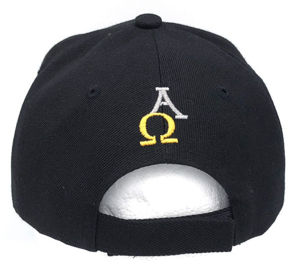 Alpha and Omega Logo on Bill Christian Cap with back on AO - Image 3