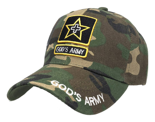 God's Army Logo on Bill Christian Cap with back on God's Army