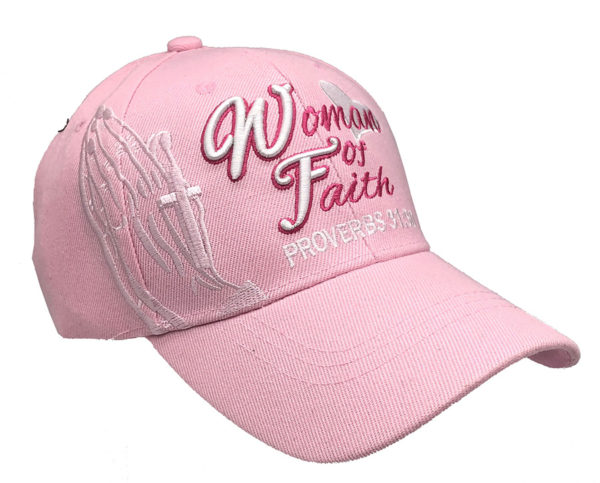 Woman For Faith Logo on Bill Christian Cap with back on I Love Jesus - Image 3