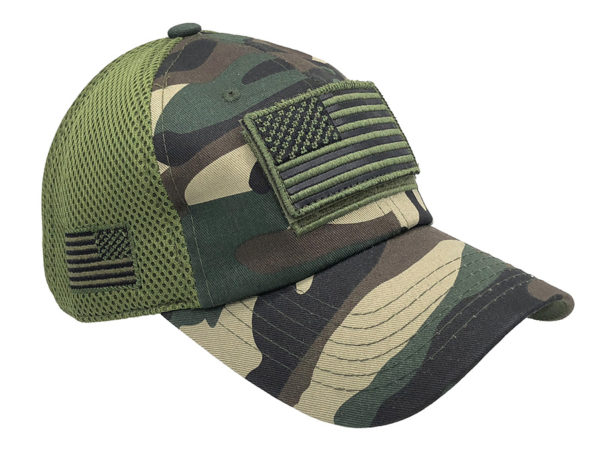 Olive Camo USA Flag Cap - Image 2