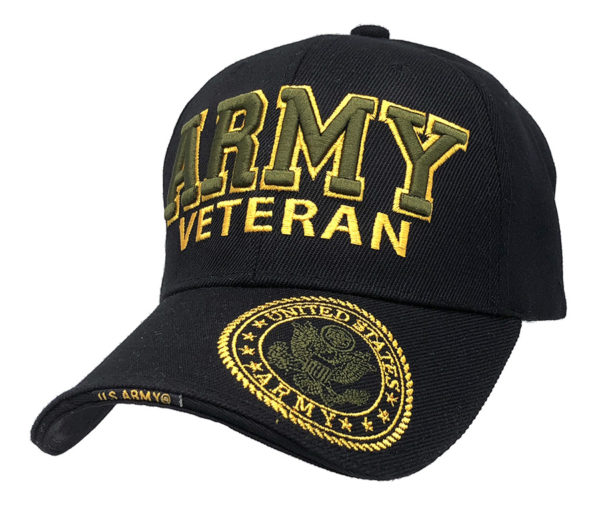 Army Veteran Logo on Bill Mens Cap with back on US Army