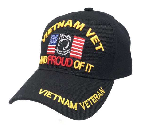 Vietnam Vet and Froud of It Logo on Bill Mens Cap with back on Veteran