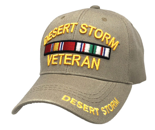Desert Storm Veteran Logo on Bill Mens Cap with Desert Storm