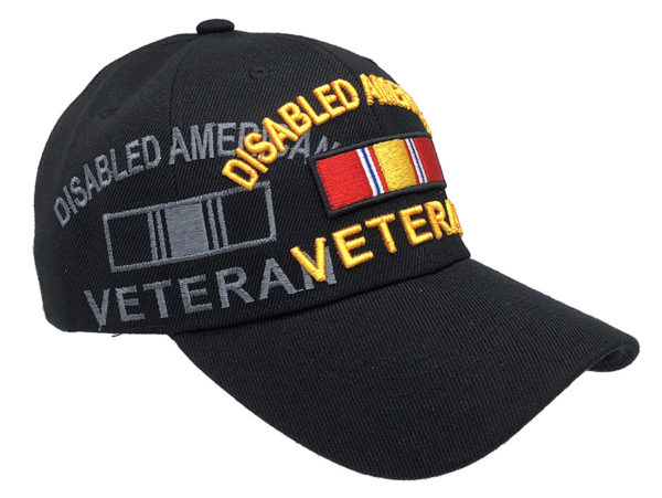 Disabled Veteran  Logo on Bill Mens Cap with Veteran - Image 2