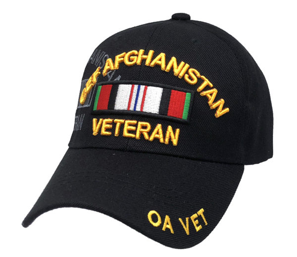 OEF Afghanistan Veteran Logo on Bill Mens Cap with OA VET