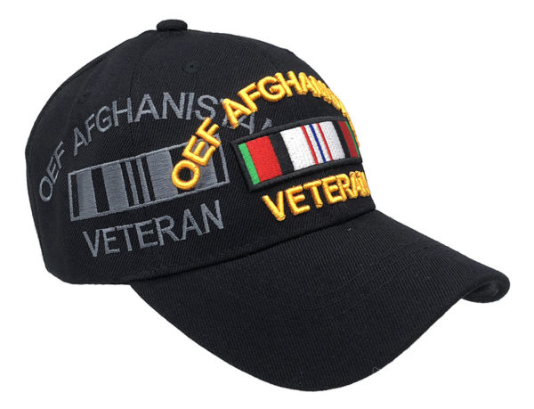 OEF Afghanistan Veteran Logo on Bill Mens Cap with OA VET - Image 2