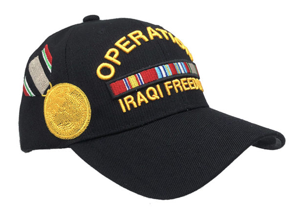 Operation Iraqi Freedom Logo on Bill Mens Cap with OIF VET - Image 2