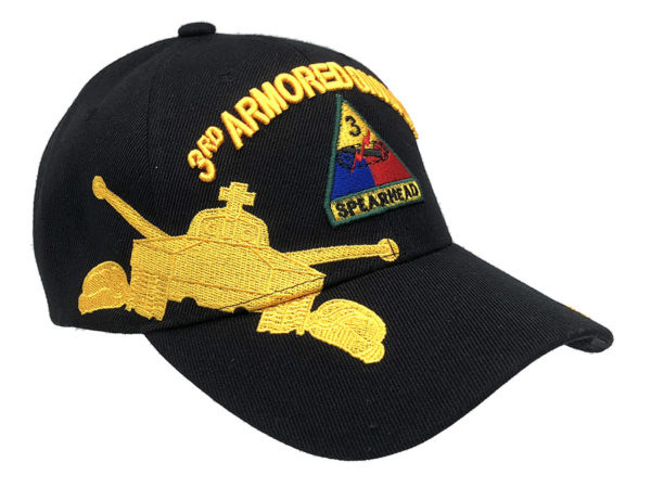 3Rd Armored Division Spearhead Logo on Bill Mens Cap with 3Rd Armored Division - Image 2
