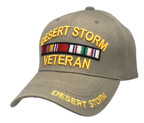 Desert Storm Veteran Logo on Bill Mens Cap with Desert Storm