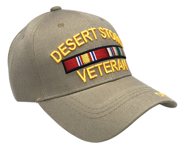 Desert Storm Veteran Logo on Bill Mens Cap with Desert Storm - Image 2