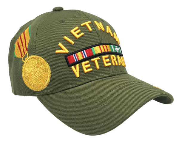 Vietnam Veteran Logo on Bill Mens Cap with Veteran - Image 2