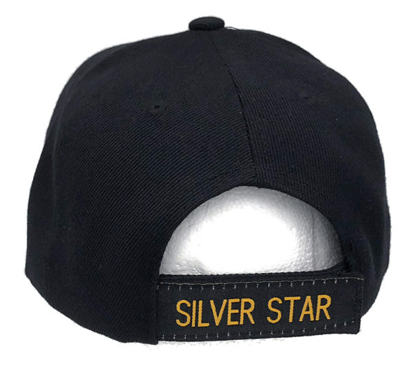 Silver Star Conspicuous Gallantry Logo on Bill Mens Cap with Silver Star - Image 3