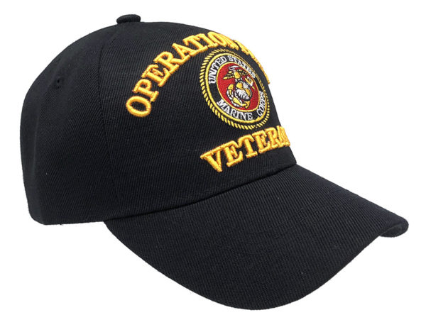 Operation PTSD Veteran U.S Marine Logo on Bill Mens Cap withVeteran - Image 2