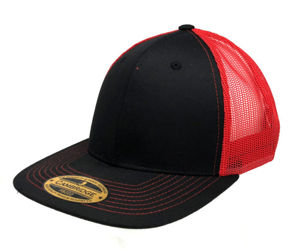 PB222 PIT BULL Cambridge Trucker Mesh Cap - Black / Red