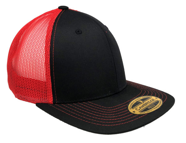 PB222 PIT BULL Cambridge Trucker Mesh Cap - Black / Red - Image 2