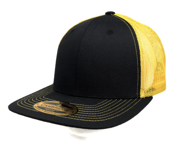 PB222 PIT BULL Cambridge Trucker Mesh Cap - Black / Yellow
