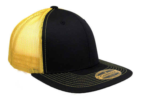 PB222 PIT BULL Cambridge Trucker Mesh Cap - Black / Yellow - Image 2