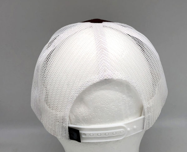 PB222 PIT BULL Cambridge Trucker Mesh Cap - Burgundy/ White - Image 3