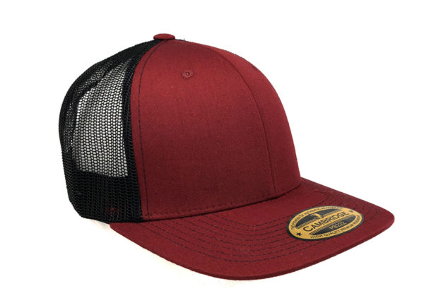 PB222 PIT BULL Cambridge Trucker Mesh Cap - Burgundy/ Black - Image 2