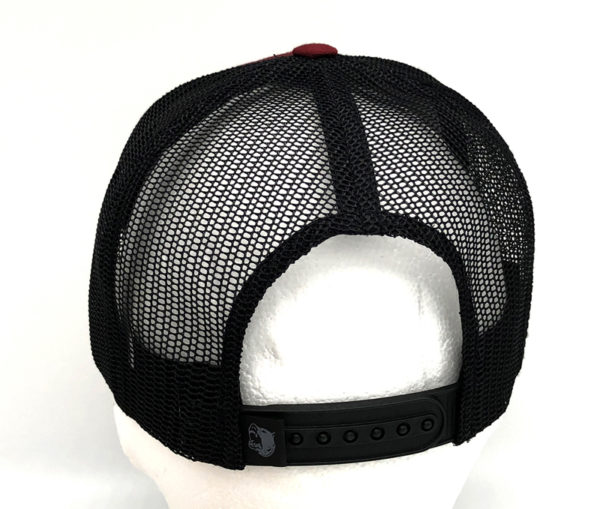 PB222 PIT BULL Cambridge Trucker Mesh Cap - Burgundy/ Black - Image 3