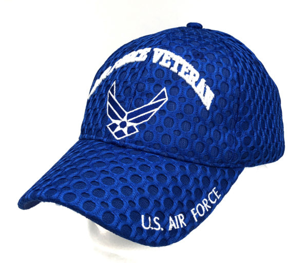 Air Force Veteran Logo on Bill Mens Cap with Air Force
