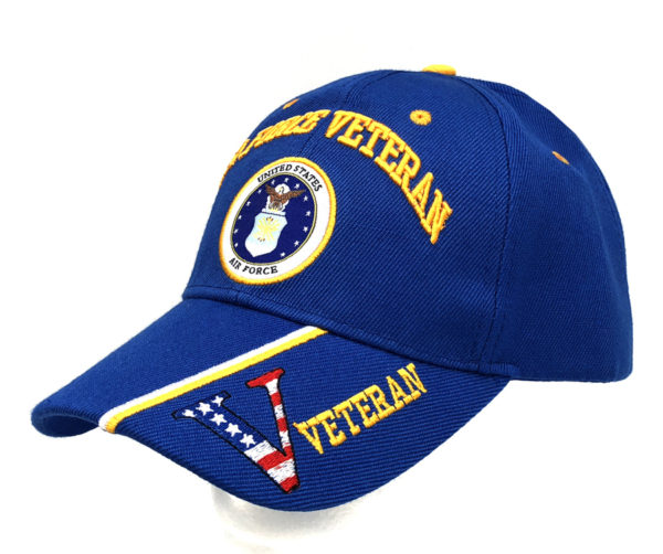 Air Force Veteran on Bill Mens Cap with Air Force